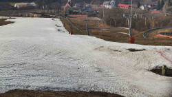 Horní část sjezdovky skiareálu Hlubočky