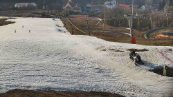 Horní část sjezdovky skiareálu Hlubočky