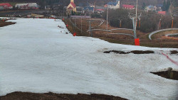 Horní část sjezdovky skiareálu Hlubočky