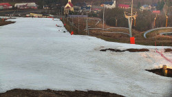 Horní část sjezdovky skiareálu Hlubočky