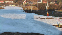 Horní část sjezdovky skiareálu Hlubočky