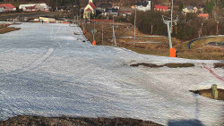 Horní část sjezdovky skiareálu Hlubočky