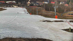 Horní část sjezdovky skiareálu Hlubočky