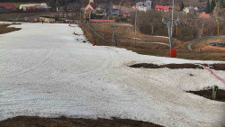 Horní část sjezdovky skiareálu Hlubočky