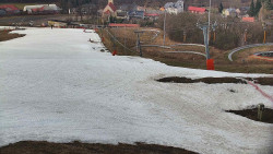 Horní část sjezdovky skiareálu Hlubočky