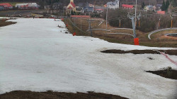 Horní část sjezdovky skiareálu Hlubočky