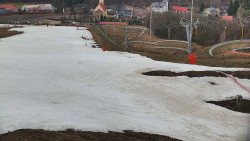 Horní část sjezdovky skiareálu Hlubočky