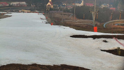 Horní část sjezdovky skiareálu Hlubočky