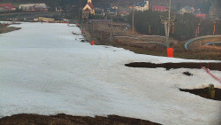 Horní část sjezdovky skiareálu Hlubočky