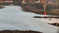 Horní část sjezdovky skiareálu Hlubočky