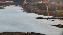 Horní část sjezdovky skiareálu Hlubočky