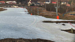 Horní část sjezdovky skiareálu Hlubočky