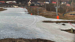 Horní část sjezdovky skiareálu Hlubočky