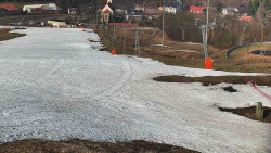 Horní část sjezdovky skiareálu Hlubočky