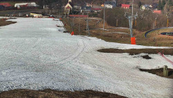 Horní část sjezdovky skiareálu Hlubočky