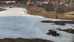 Horní část sjezdovky skiareálu Hlubočky