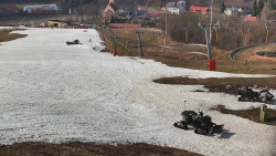 Horní část sjezdovky skiareálu Hlubočky