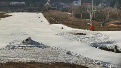 Horní část sjezdovky skiareálu Hlubočky