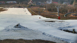 Horní část sjezdovky skiareálu Hlubočky