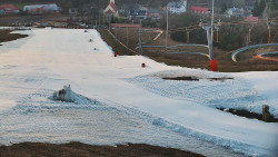 Horní část sjezdovky skiareálu Hlubočky