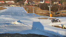 Horní část sjezdovky skiareálu Hlubočky