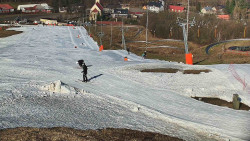 Horní část sjezdovky skiareálu Hlubočky