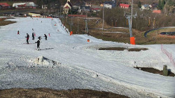 Horní část sjezdovky skiareálu Hlubočky