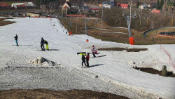 Horní část sjezdovky skiareálu Hlubočky