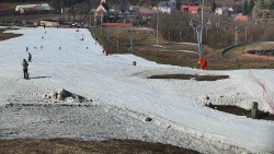 Horní část sjezdovky skiareálu Hlubočky