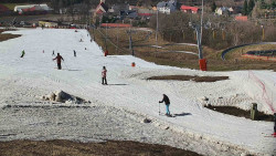 Horní část sjezdovky skiareálu Hlubočky