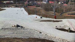 Horní část sjezdovky skiareálu Hlubočky