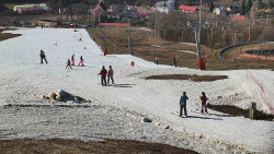 Horní část sjezdovky skiareálu Hlubočky