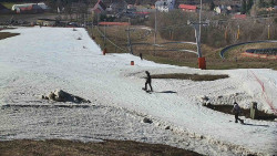 Horní část sjezdovky skiareálu Hlubočky