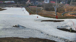 Horní část sjezdovky skiareálu Hlubočky