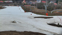 Horní část sjezdovky skiareálu Hlubočky