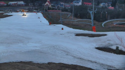 Horní část sjezdovky skiareálu Hlubočky