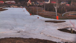 Horní část sjezdovky skiareálu Hlubočky