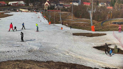 Horní část sjezdovky skiareálu Hlubočky