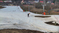 Horní část sjezdovky skiareálu Hlubočky