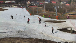 Horní část sjezdovky skiareálu Hlubočky
