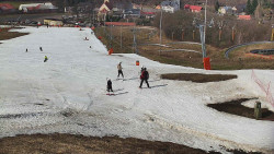 Horní část sjezdovky skiareálu Hlubočky