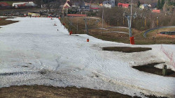 Horní část sjezdovky skiareálu Hlubočky