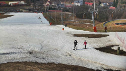 Horní část sjezdovky skiareálu Hlubočky