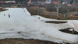 Horní část sjezdovky skiareálu Hlubočky