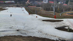 Horní část sjezdovky skiareálu Hlubočky