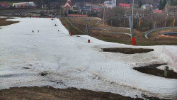 Horní část sjezdovky skiareálu Hlubočky