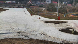 Horní část sjezdovky skiareálu Hlubočky