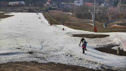 Horní část sjezdovky skiareálu Hlubočky