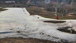 Horní část sjezdovky skiareálu Hlubočky