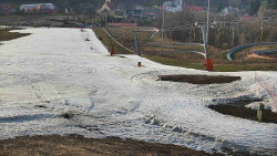 Horní část sjezdovky skiareálu Hlubočky